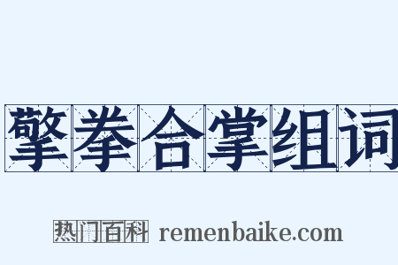 擎拳合掌组词是什么意思的图片